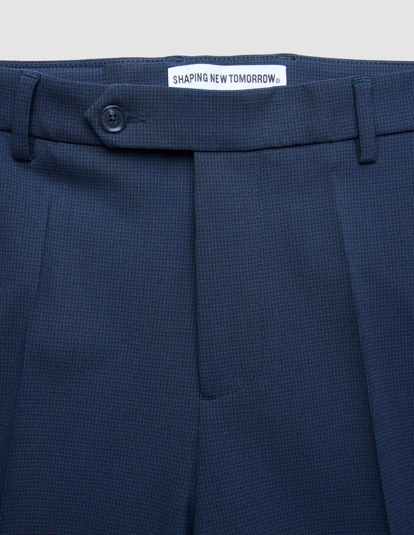 Essential Suit Pants Slim Navy Checks